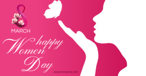 Lyserød International Women's Day Facebook-annonce Template