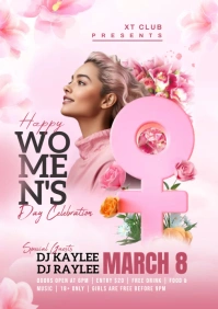 womens day poster A5 template