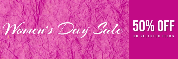 Womens Day Sale Banner Template Postermywall