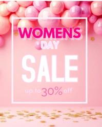 Womens Day Sale Poster flyer post Instagram Portrait template