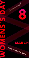 WOMENS DAY TEMPLATE Roll-up-Banner 3 x 6 Zoll
