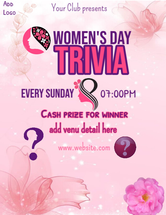 Copy Of Womens Day Trivia Night Flyer Womens Day 1 PosterMyWall