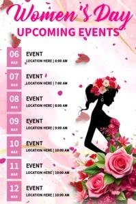 Womens Days Event Coming Plakat template
