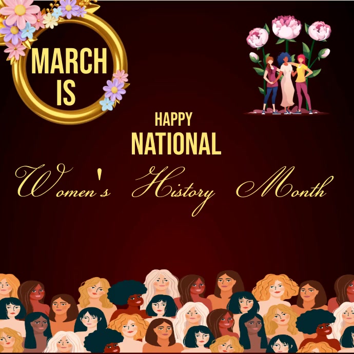 womens history month, womens history 2023 (1) Instagram Post template