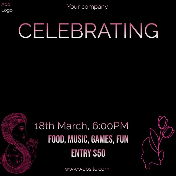 womens history month celebration event (1) Wpis na Instagrama template