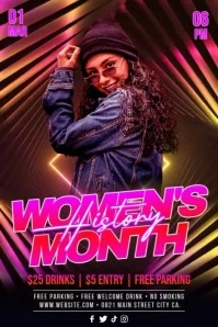 Womens History Month Event Poster template