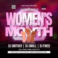 Womens History Month Party Instagram na Post template