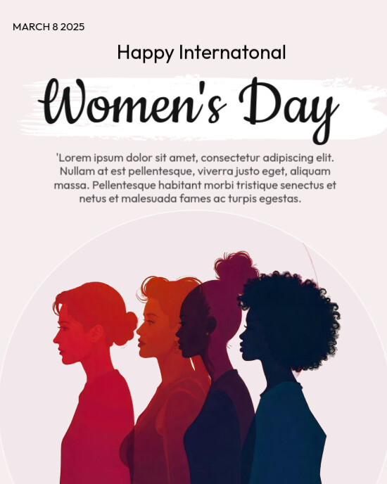 Women‘s day celebration post Instagram Portrait template