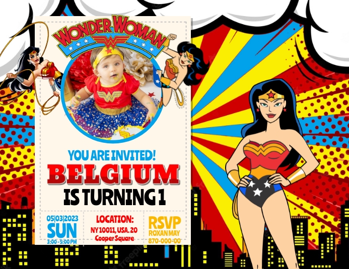 Wonder woman Template PosterMyWall