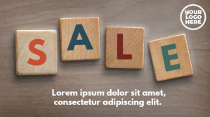 Wood Blocks Sale Post Template Twitter 帖子