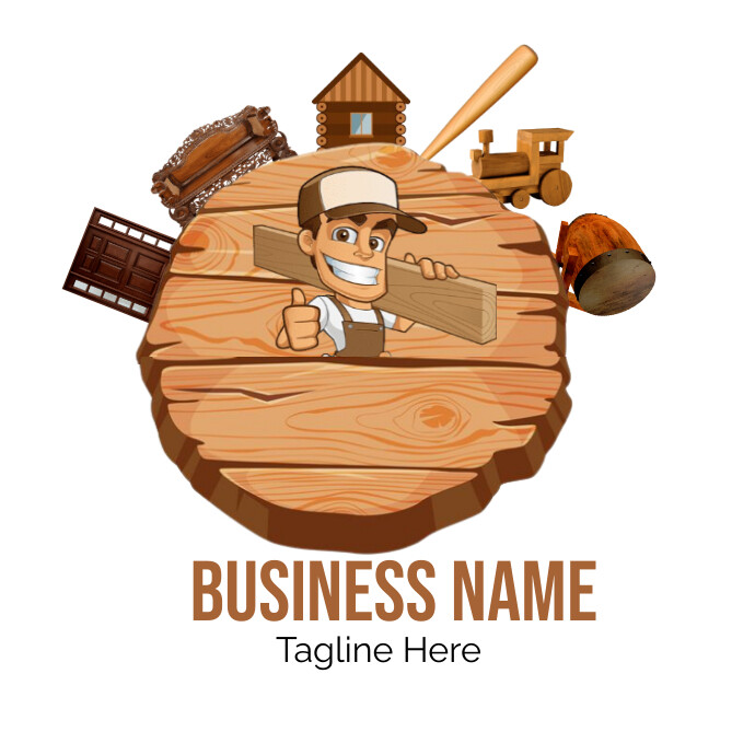 Wood logo , woodcutter logo , woodlands logo Logótipo template