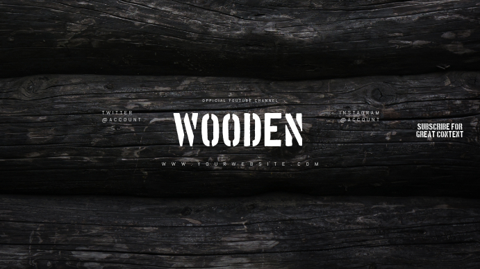 Wooden Youtube Channel Art Banner Template Postermywall
