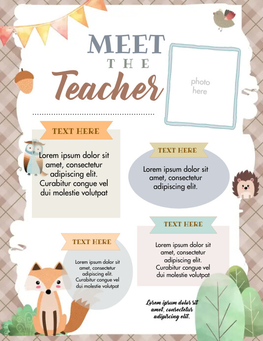 Woodland meet the teacher template PosterMyWall