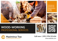 Woodworking professional services qr code pos template