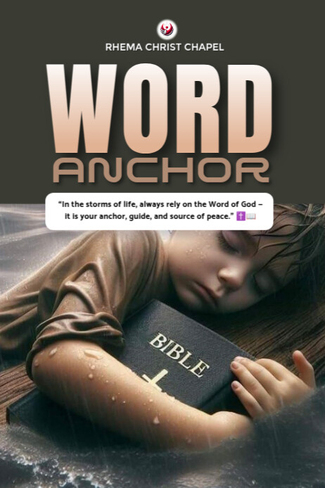WORD ANCHOR Poster template