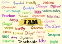 Word Cloud encouraging words motivational A3 template