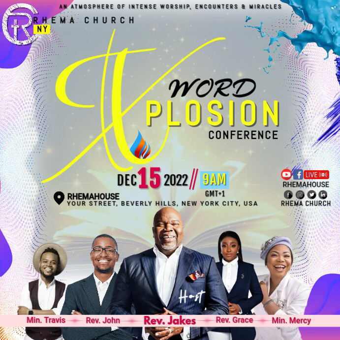 Copy of Word Explosion Conference | PosterMyWall