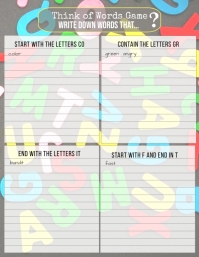 word games template | PosterMyWall