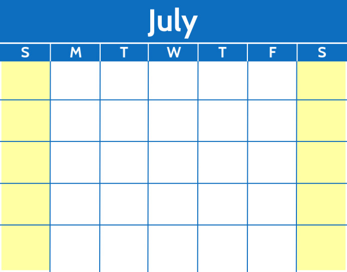 Copy Of Word Printable Calendar Template Postermywall