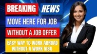 Work Abroad Without Hassle - Breaking Job Update YouTube Channel Cover Photo template