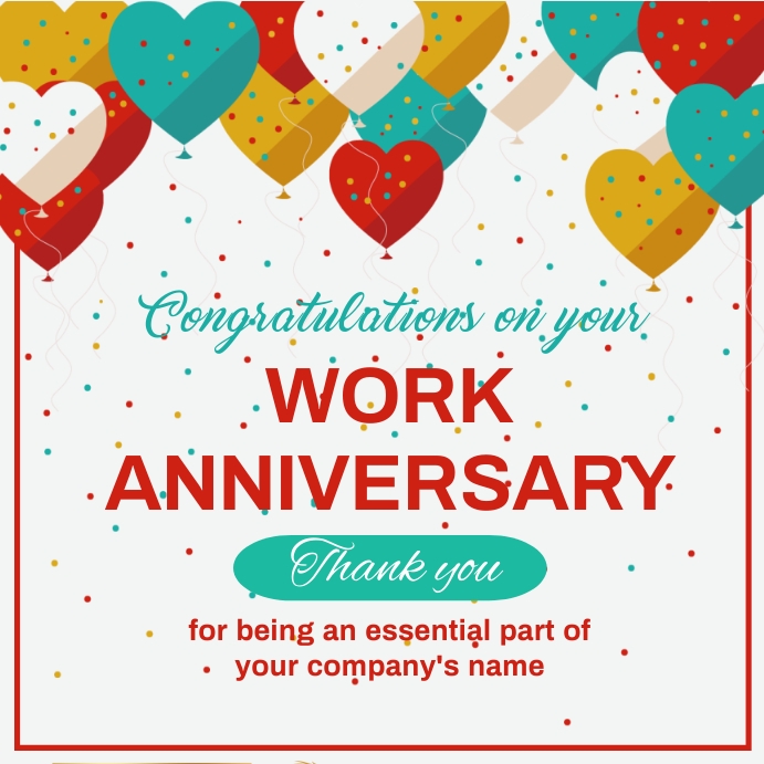 Work Anniversary Templates Free Download Work Anniversary Templates Free Download