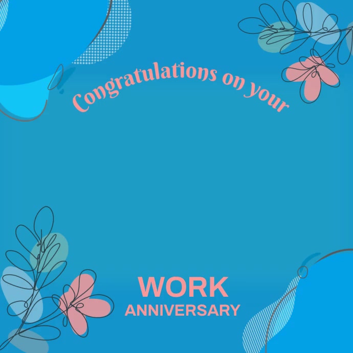 Work anniversary,event,congratulations Wpis na Instagrama template