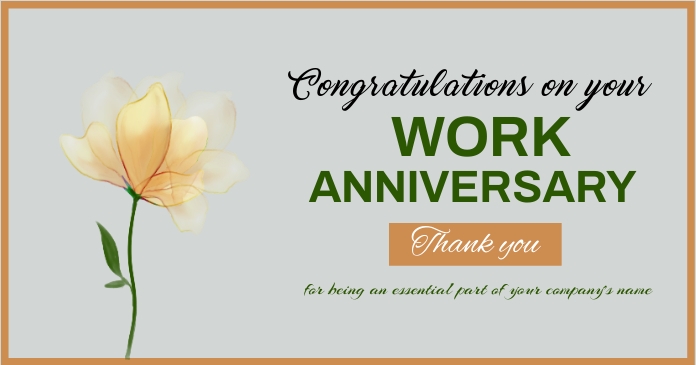 Work anniversary,event,congratulations Obraz udostępniany na Facebooku template