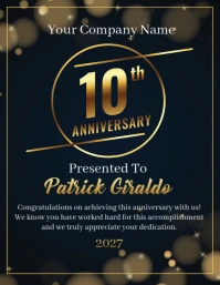 Work anniversary / 10th Anniversary ใบปลิว (US Letter) template