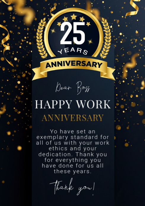 Work Anniversary A3 template