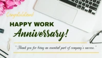 WORK ANNIVERSARY CARD Carte de visite template