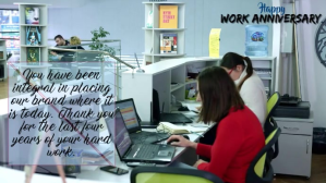 work anniversary Digitalt display (16:9) template