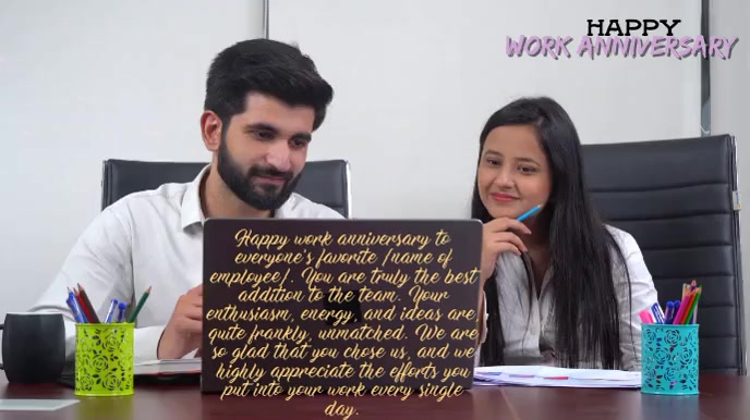work anniversary Pantalla Digital (16:9) template