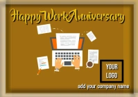 work anniversary Postcard template