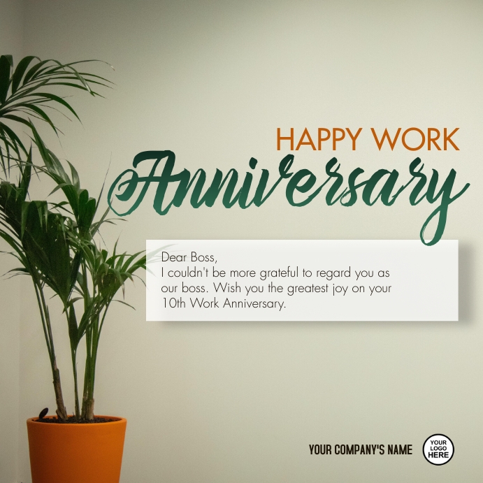 Work Anniversary Instagram Post template