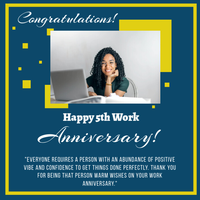 WORK ANNIVERSARY Instagram Post template