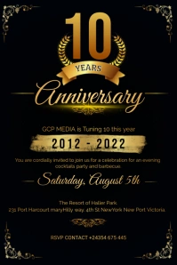 Work Anniversary Poster template