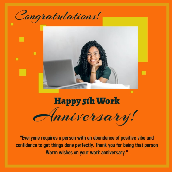 WORK ANNIVERSARY Instagram Post template