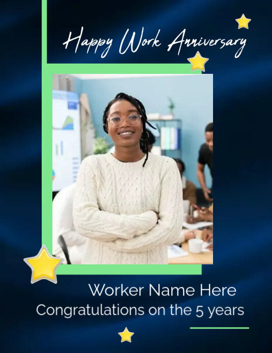 Work Anniversary Template PosterMyWall
