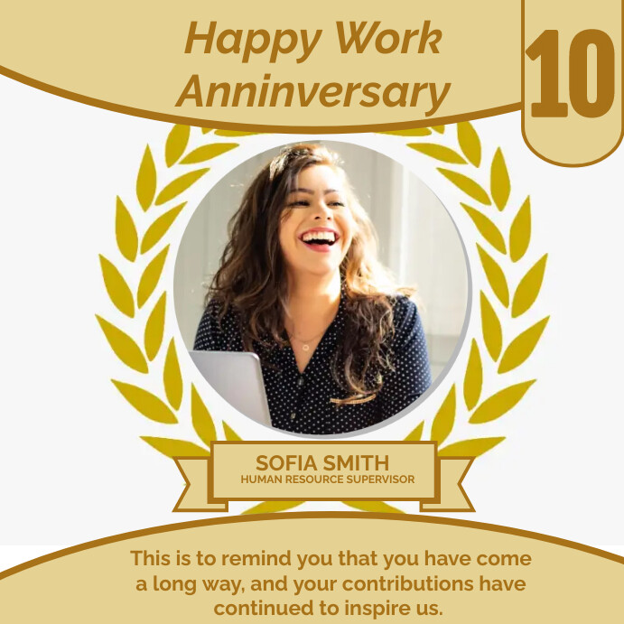 work anniversary Template PosterMyWall