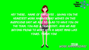 work anniversary Digitalt display (16:9) template