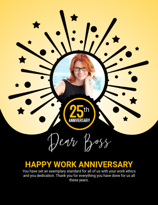 Work Anniversary Flyer Volantino (US Letter) template