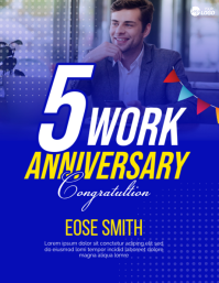 Work Anniversary Flyer Pamflet (Letter AS) template