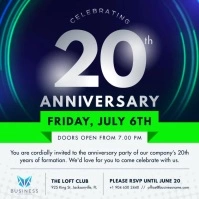 Work Anniversary Invitation Square Video Quadrado (1:1) template