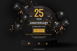 work anniversary  invitations 标签 template