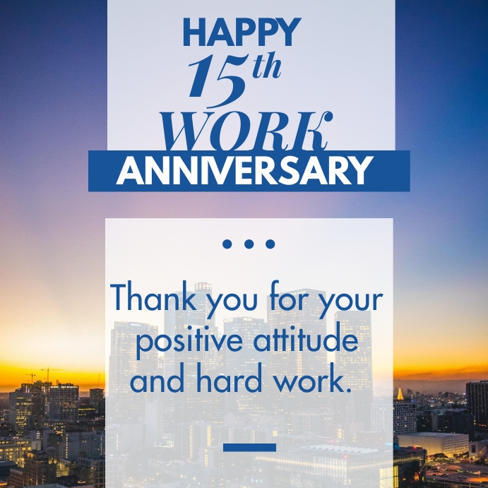 Work Anniversary Wishes Template PosterMyWall