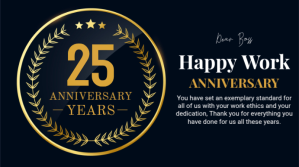 WORK ANNIVERSARY WISHES 演示(16:9) template