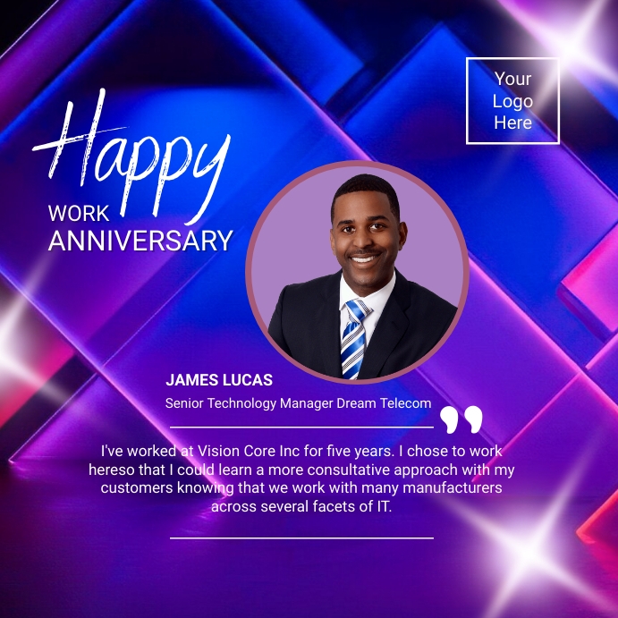 Work Anniversary Wishes for Employee Template PosterMyWall
