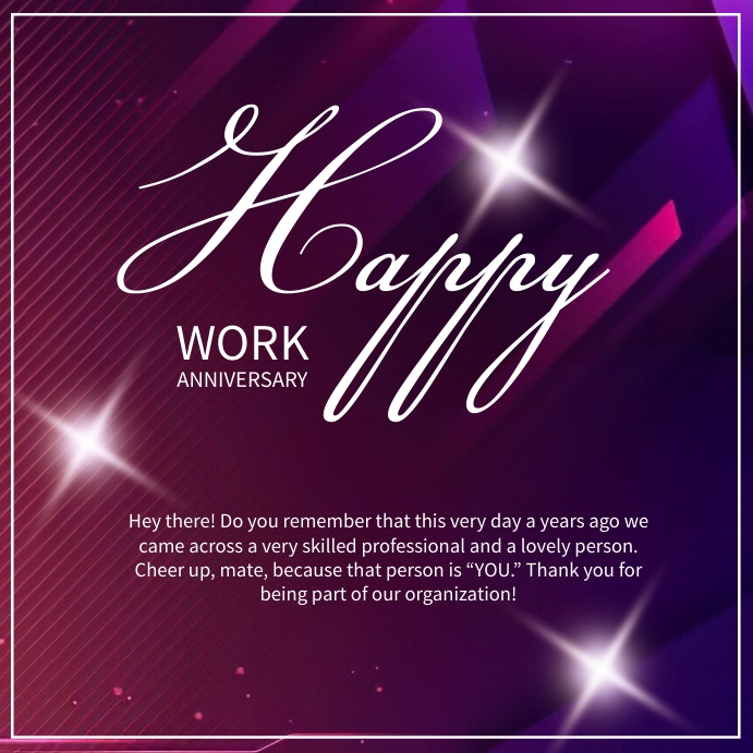 Work Anniversary Wishes For Employee Template PosterMyWall, 42 OFF