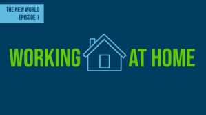 Blue Working at Home Präsentation Template