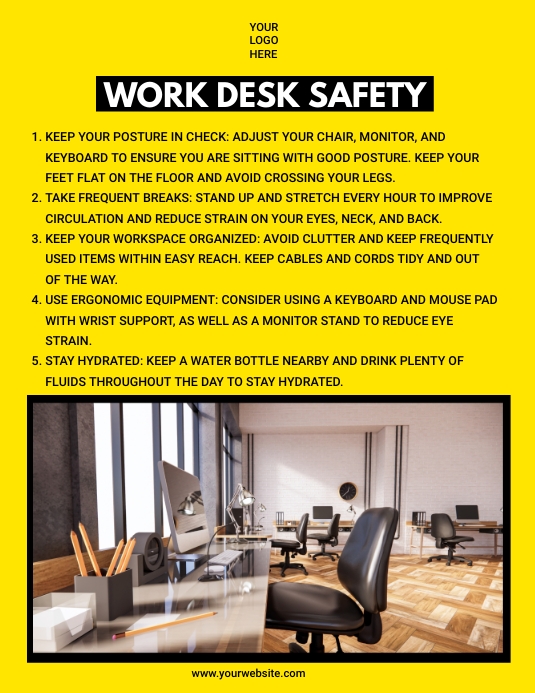 Work desk Safety guidelines Template | PosterMyWall